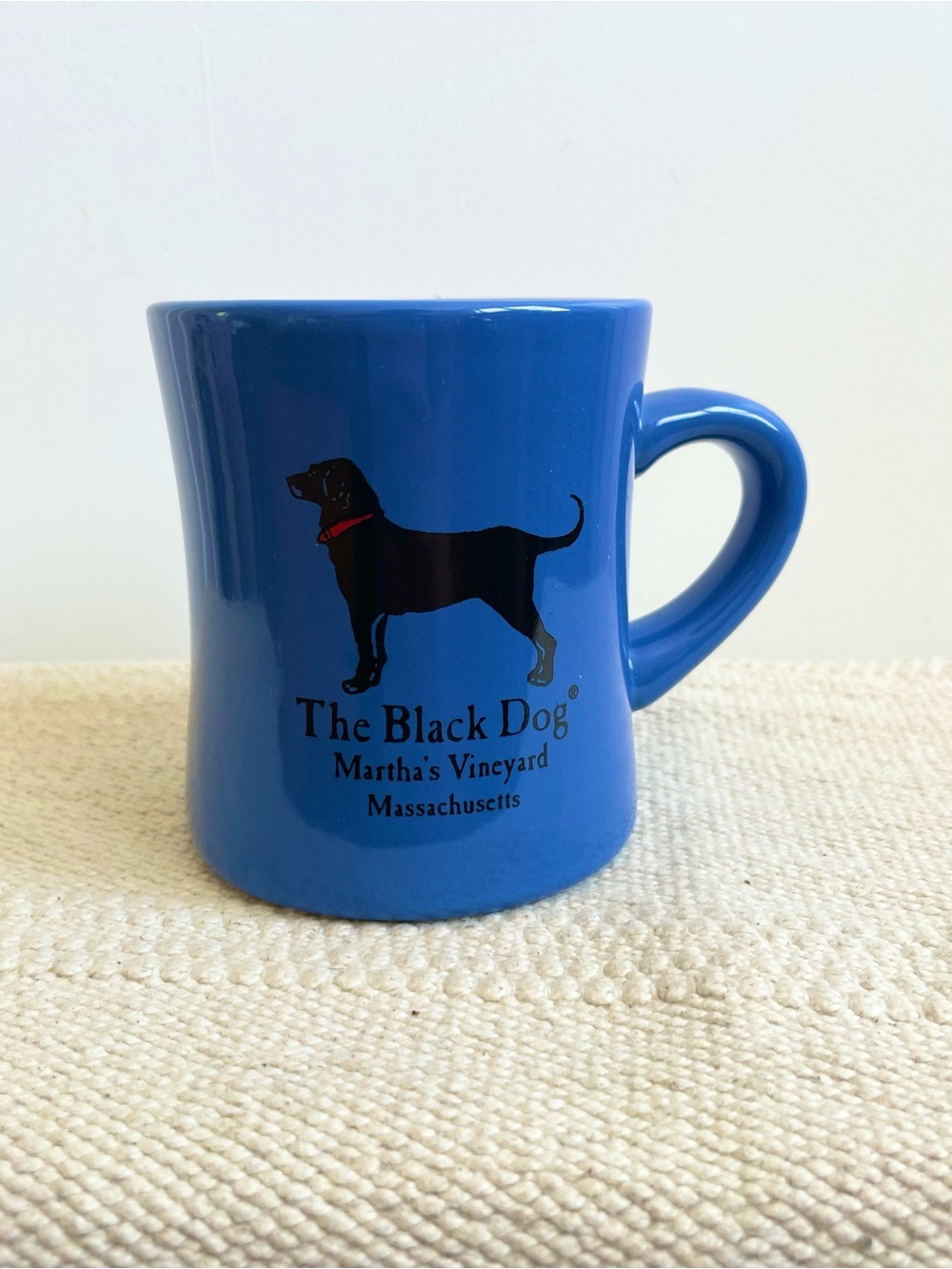 Black Dog Blue Cup Martha’s Vineyard Souvenir Coffee Tea Mug Dog Mug